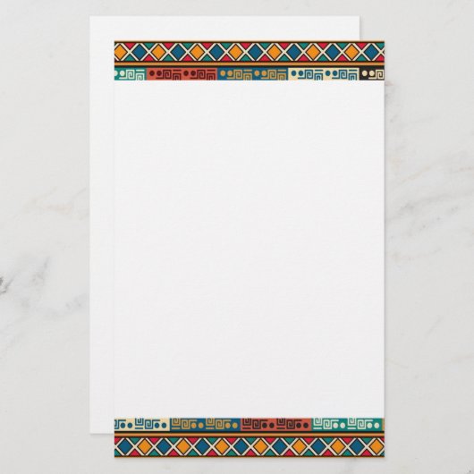 Afrikanisches Motiv-bunter dekorativer Briefpapier (Vorne/Hinten)