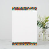 Afrikanisches Motiv-bunter dekorativer Briefpapier (Stehend Vorderseite)