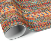 Afrikanisches Motiv-buntes dekoratives Muster Geschenkpapier (Rolleneckpunkt)
