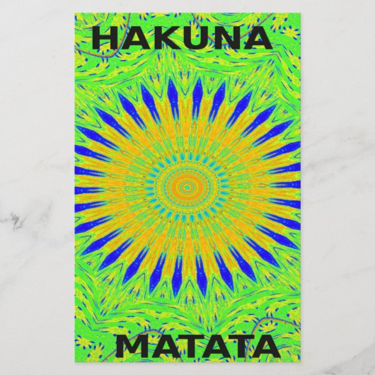 Afrikanisches Motiv-Design in der Printwerbung für Briefpapier (Vorderseite)