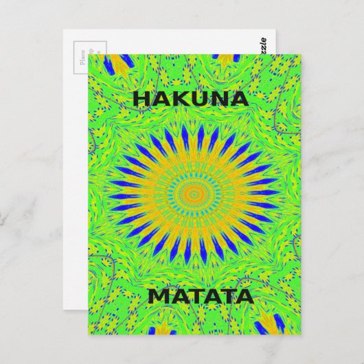 Afrikanisches Motiv-Design in der Printwerbung für Postkarte (Vorne/Hinten)