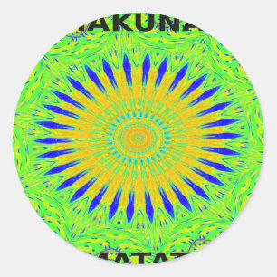 Afrikanisches Motiv-Design in der Printwerbung für Runder Aufkleber