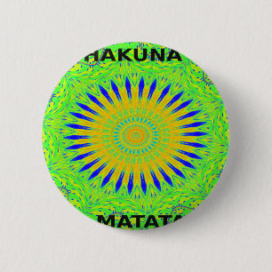 Afrikanisches Motivdesign in grünem und goldenem K Button