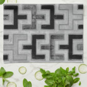 Afrikanisches Mudcloth Textil mit geometrischen Mu Handtuch (Gefaltet)