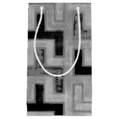 Afrikanisches Mudcloth Textil mit geometrischen Mu Kleine Geschenktüte (Vorderseite)