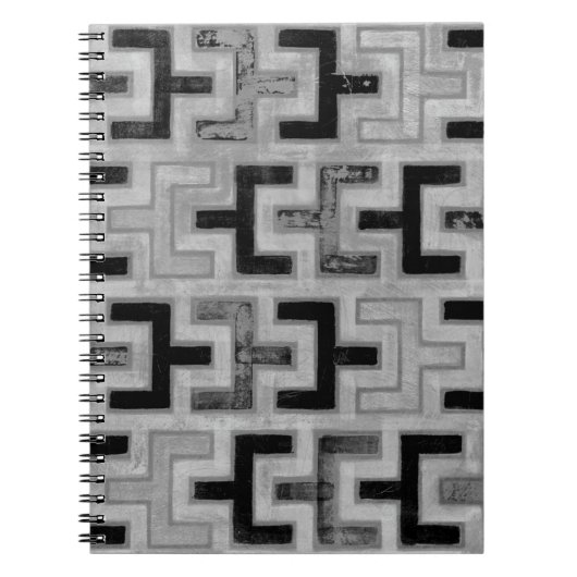 Afrikanisches Mudcloth Textil mit geometrischen Mu Notizblock (Vorderseite)