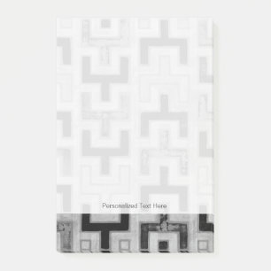 afrikanisches Mudcloth Textil mit geometrischen Mu Post-it Klebezettel