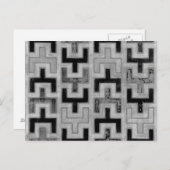 Afrikanisches Mudcloth Textil mit geometrischen Mu Postkarte (Vorne/Hinten)