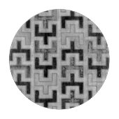 Afrikanisches Mudcloth Textil mit geometrischen Mu Schneidebrett (Vorderseite)