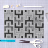 Afrikanisches Mudcloth Textil mit geometrischen Mu Seidenpapier (Handwerk)