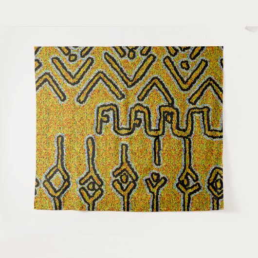 Afrikanisches Mudtuch Wandteppich (Vorderseite (Horizontal))