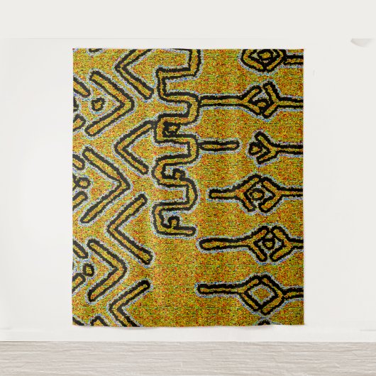 Afrikanisches Mudtuch Wandteppich (Vorderseite)