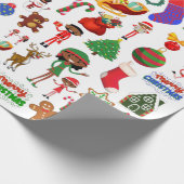 Afrikanisches Multicharakterpapier Geschenkpapier (Ecke)