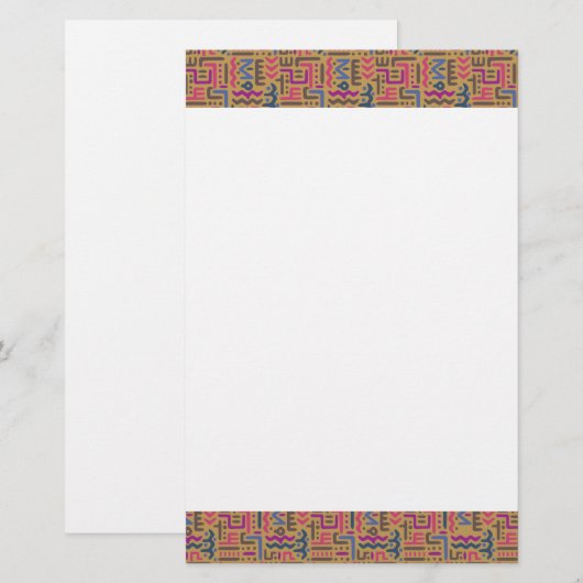 Afrikanisches Muster Briefpapier (Vorne/Hinten)