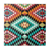 Afrikanisches Muster-bunter Entwurf Fliese (Vorderseite)