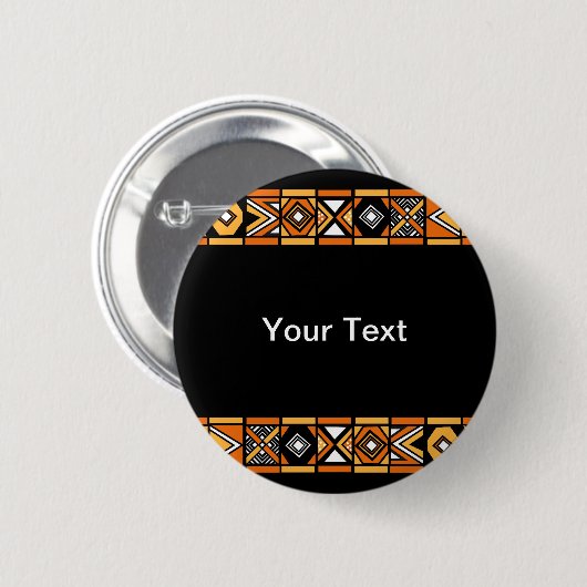 Afrikanisches Muster Button (Vorne & Hinten)