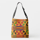 Afrikanisches Muster-Crossbody-Bag Tragetaschen Mit Langen Trägern (Rückseite)