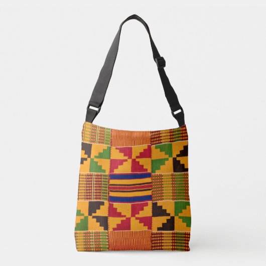 Afrikanisches Muster-Crossbody-Bag Tragetaschen Mit Langen Trägern (Vorderseite)