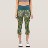 Afrikanisches Muster Ethno Africa Print Geometrie  Capri Leggings (Vorderseite)