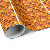 Afrikanisches Muster für die Silhouette von Tieren Geschenkpapier (Rolleneckpunkt)