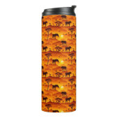 Afrikanisches Muster für die Silhouette von Tieren Thermosbecher (Nach links gedreht)