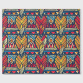 Afrikanisches Muster Geschenkpapier (Flach)