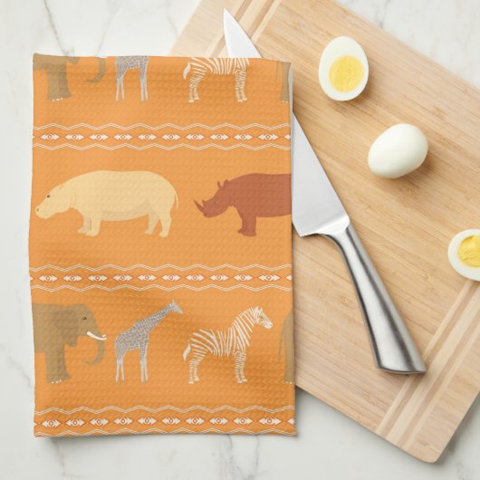 Afrikanisches Muster Geschirrtuch (Viertel Falte)