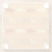 Afrikanisches Muster Glasuntersetzer (Rückseite)