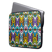 Afrikanisches Muster in hellen Farben Laptopschutzhülle (Vorderseite Links)