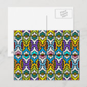 Afrikanisches Muster in hellen Farben Postkarte (Vorne/Hinten)