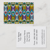 Afrikanisches Muster in hellen Farben Visitenkarte (Vorne/Hinten)