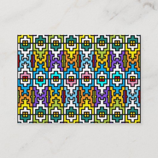 Afrikanisches Muster in hellen Farben Visitenkarte (Vorderseite)