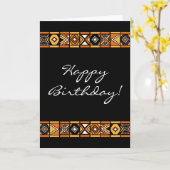 afrikanisches Muster Karte (Gelbe Blume)