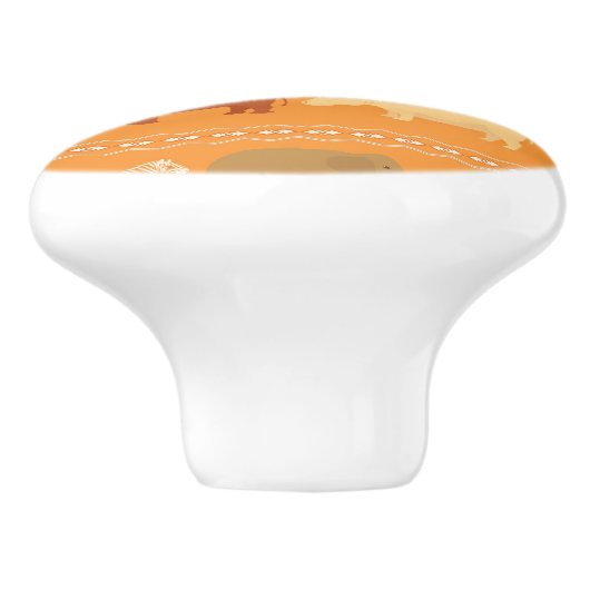 Afrikanisches Muster Keramikknauf (Seitenansicht)