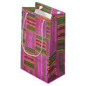Afrikanisches Muster Kleine Geschenktasche Geschenktüte (Rückseite Schrägansicht)