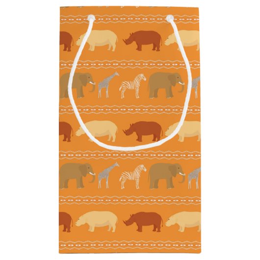 Afrikanisches Muster Kleine Geschenktüte (Rückseite)