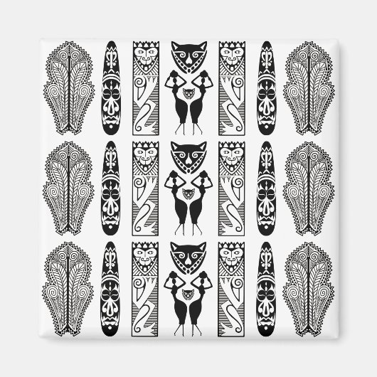 Afrikanisches Muster Magnet (Vorne)