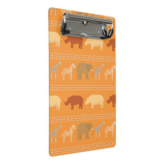 Afrikanisches Muster Mini Klemmbrett (Schrägansicht)