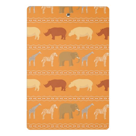 Afrikanisches Muster Mini Klemmbrett (Rückseite)