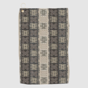 afrikanisches Muster mit Adinkra-Simbols Golfhandtuch