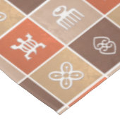 afrikanisches Muster mit Adinkra simbols Tischdecke (Schrägansicht)