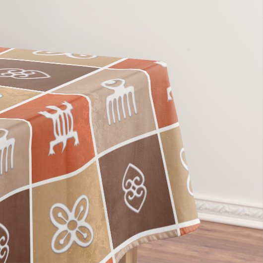 afrikanisches Muster mit Adinkra simbols Tischdecke (Beispiel)