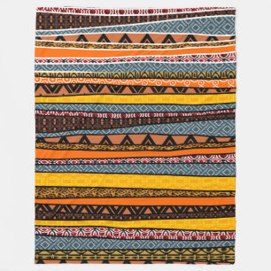 Afrikanisches Muster Mix Fleecedecke