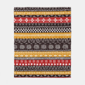 Afrikanisches Muster Mix Fleecedecke (Vorderseite)