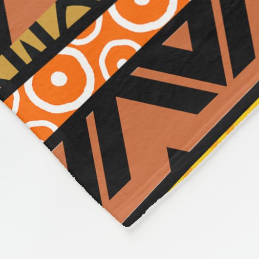 Afrikanisches Muster Mix Fleecedecke (Ecke)