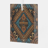 Afrikanisches Muster Ornament Aus Glas (Vorderseite links)