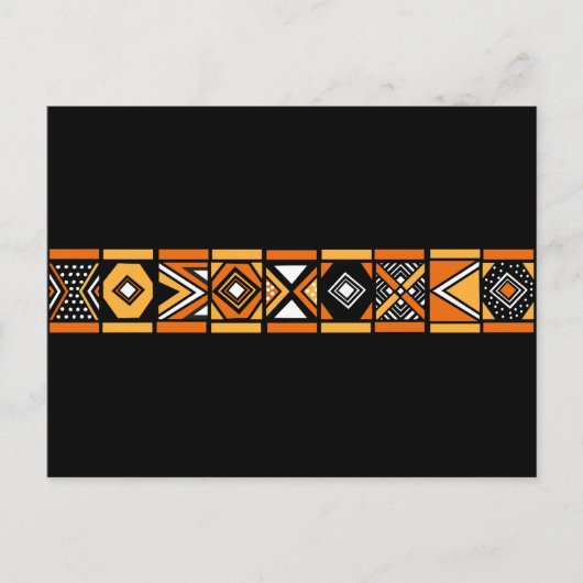 afrikanisches Muster Postkarte (Vorderseite)