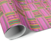 Afrikanisches Muster rosa Wrapping Paper Geschenkpapier (Rolleneckpunkt)