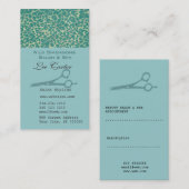 AFRIKANISCHES MUSTER Scissors Haar-Stylist-Salon Terminkarte (Vorne/Hinten)