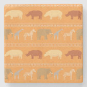 Afrikanisches Muster Steinuntersetzer (Vorderseite)